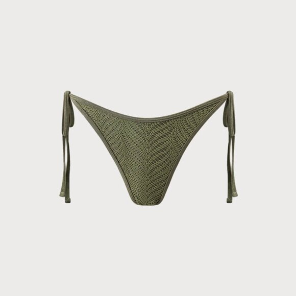 berlook Army Green Crochet Tie Bikini Bottom ONLY 52 - Picture 10 of 14